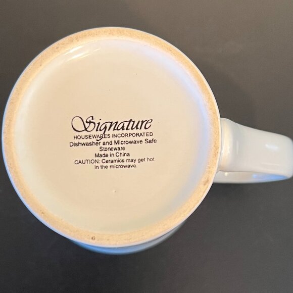 SIGNATURE Red Scottish Tartan Plaid Letter J Initial Monogram Stoneware Mug - Picture 6 of 7